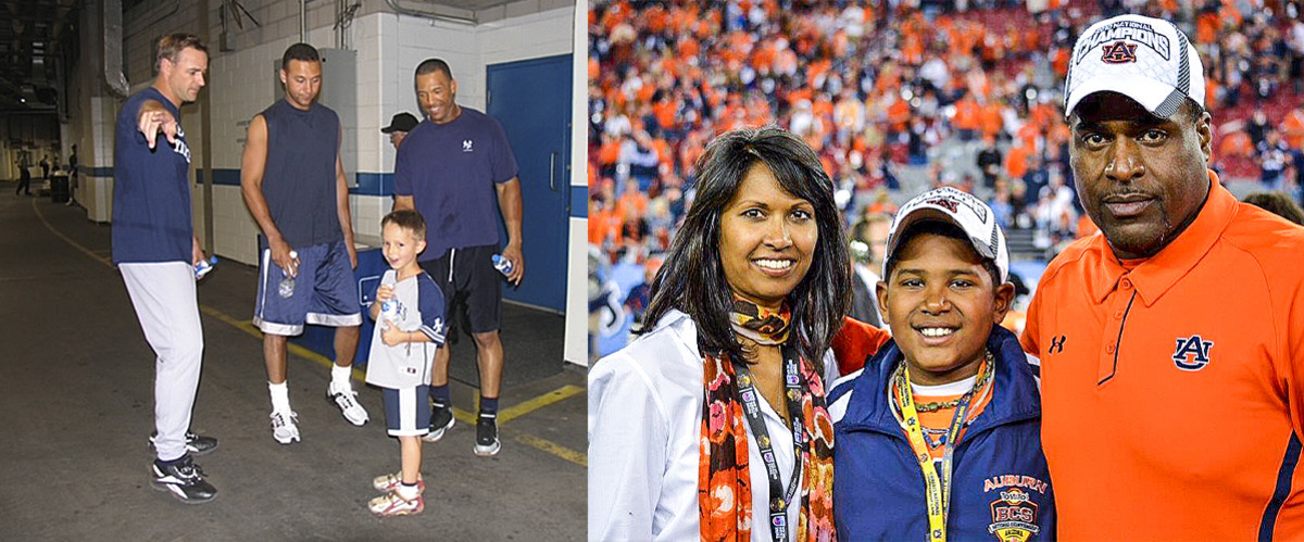 At five, Jack hung with his dad’s Yankees teammates Derek Jeter and Gary Sheffield, while 11-year-old Kumar saw his father win the 2010 BCS title.